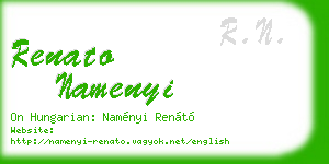 renato namenyi business card